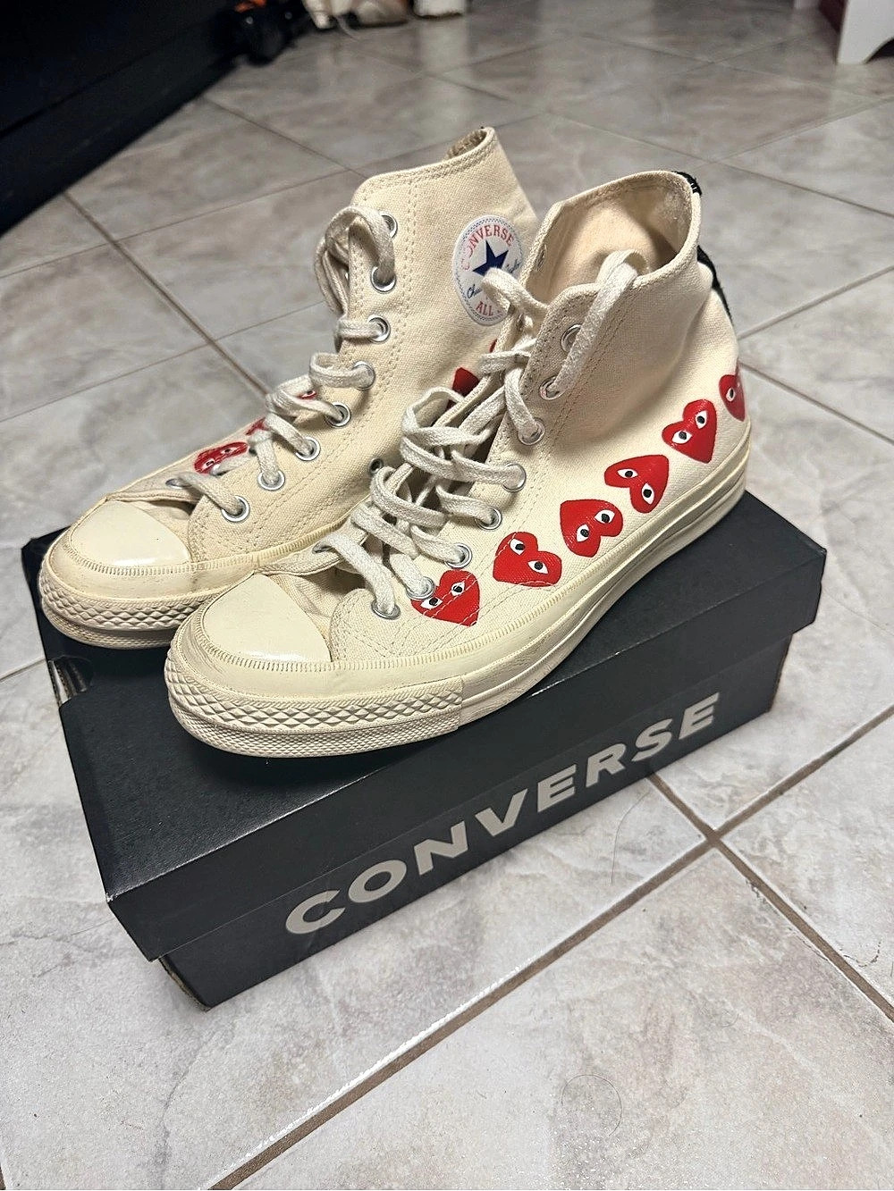 Converse Chuck Taylor All Star Heart Print High Top Sneakers